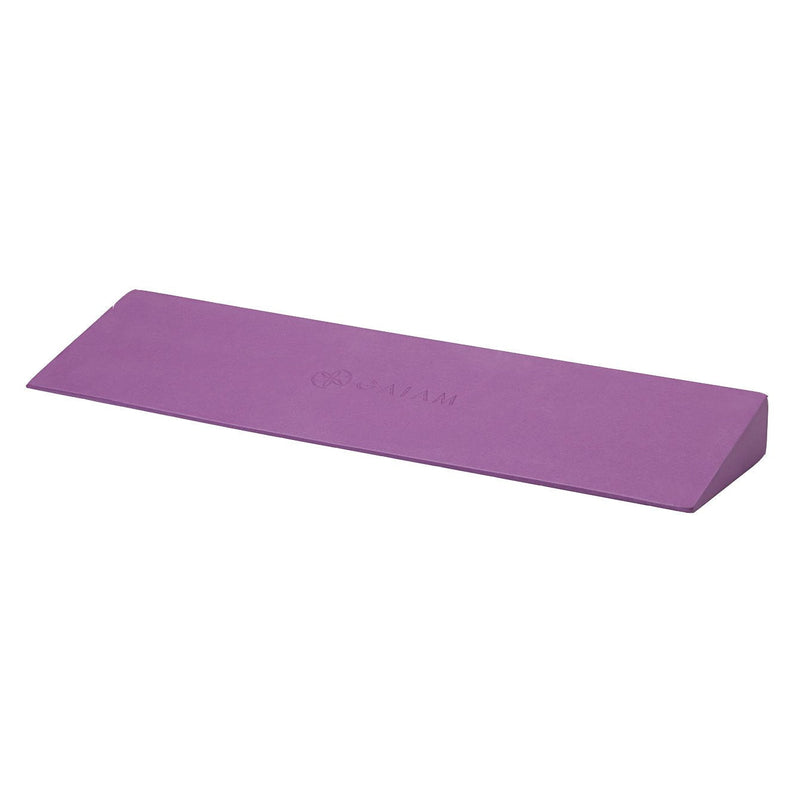 [Australia - AusPower] - Gaiam Yoga Block Wedge - Lightweight EVA Foam - Yoga Wedge for Wrist and Lower Back Support - Slant Board for Comfortable Yoga Poses and Angles, (20" L x 6" W x 2" H), Deep Purple 