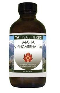 [Australia - AusPower] - Maha Vishgarbha Oil - Organic Non GMO Traditional Ayurvedic Formula - 50 Plus Herbs - Nourishes, Strengthens, Tones Muscles And Joints 8 oz. From Tattva's Herbs 