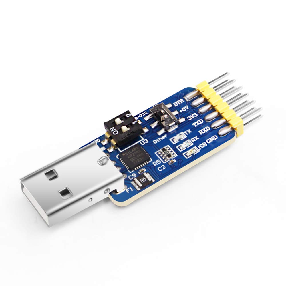 [Australia - AusPower] - WITMOTION USB-UART 6-in-1 USB to Serial Converter, Multifunctional (USB to TTL/RS485/232, TTL-RS232/485, 232 to 485), Universal Adapter Module with CP2102 Compatible with Windows 7/8/10,Linux, Arduino 