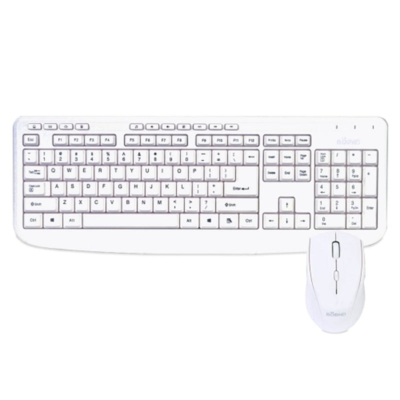 [Australia - AusPower] - Bornd M610 Water Resistant 2.4GHz 104-Key Wireless Multimedia Keyboard & Optical Mouse Kit (White) 