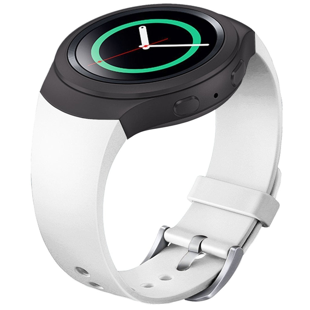 [Australia - AusPower] - FanTEK Band for Samsung Gear S2 - Soft Silicone Sports Style Replacement Strap Work for Samsung Gear S2 Smart Watch SM-R720 SM-R730 Version Only (White) White 