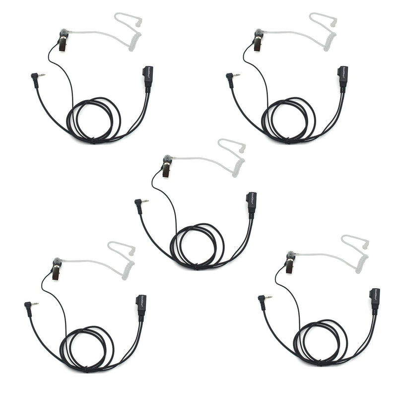 [Australia - AusPower] - GoodQbuy® 5 PCS Advanced Nipple Covert Acoustic Tube Bodyguard FBI Earpiece Headset Mic for Motorola Talkabout 2 Two Way Radio Walkie Talkie 1-pin 
