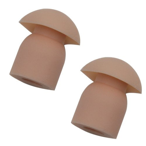 [Australia - AusPower] - TENQ® Clear Replacement Mushroom EarTips Earbuds for Acoustic Tube Style Earpieces Beige Flesh Color (2 Pack) 