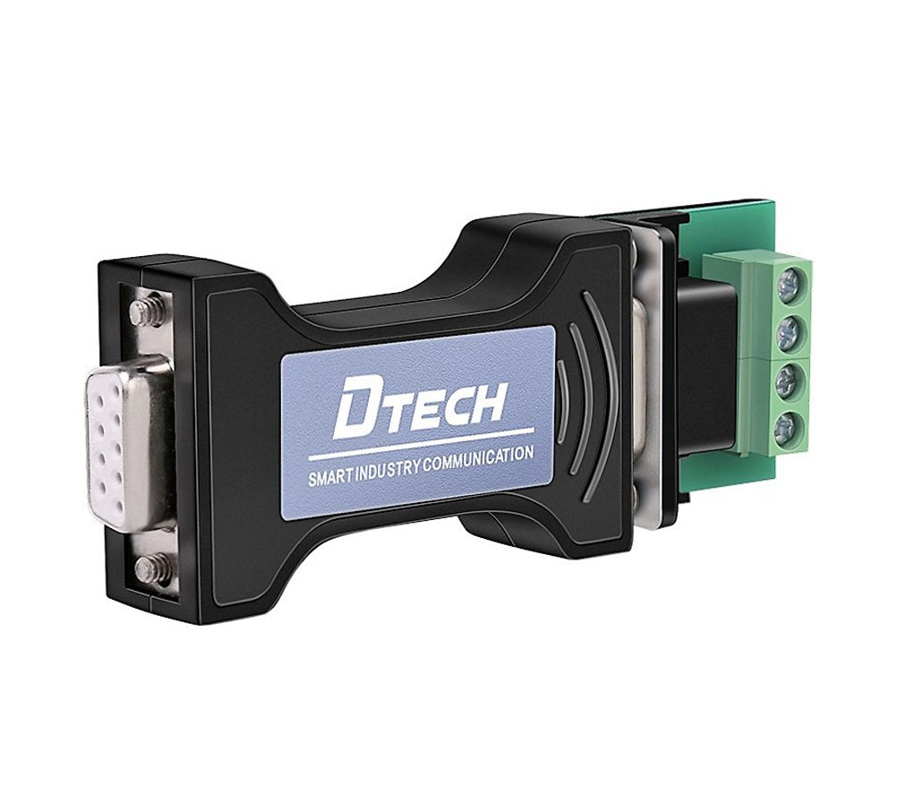 [Australia - AusPower] - DTECH RS232 to RS485 Serial Converter Adapter with 4 Position Terminal Block for Industrial Long Haul Communication Data Supports 600W Anti-Surge 