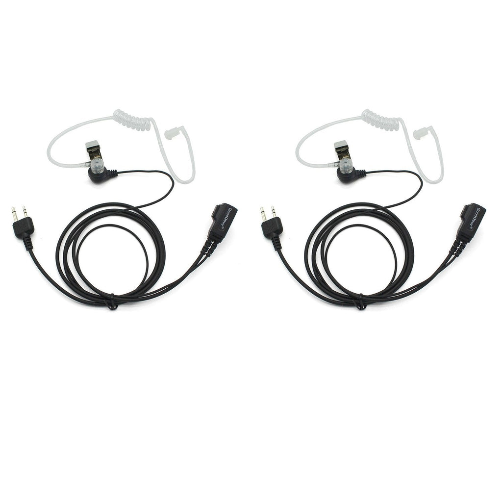 [Australia - AusPower] - Midland Walkie Talkie Earpiece,Covert Acoustic Tube Earpiece Headset with PTT is Compatible with MidlandGXT1000VP4 LXT500VP3 GXT1050VP4 GXT1000XB (2 Pack) 