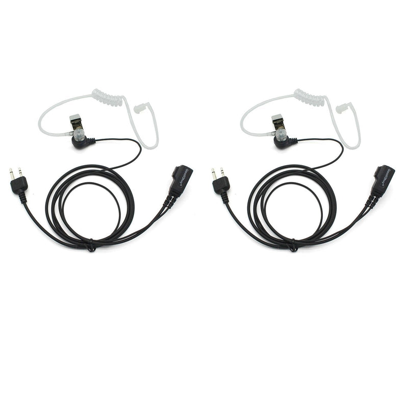 [Australia - AusPower] - Midland Walkie Talkie Earpiece,Covert Acoustic Tube Earpiece Headset with PTT is Compatible with MidlandGXT1000VP4 LXT500VP3 GXT1050VP4 GXT1000XB (2 Pack) 