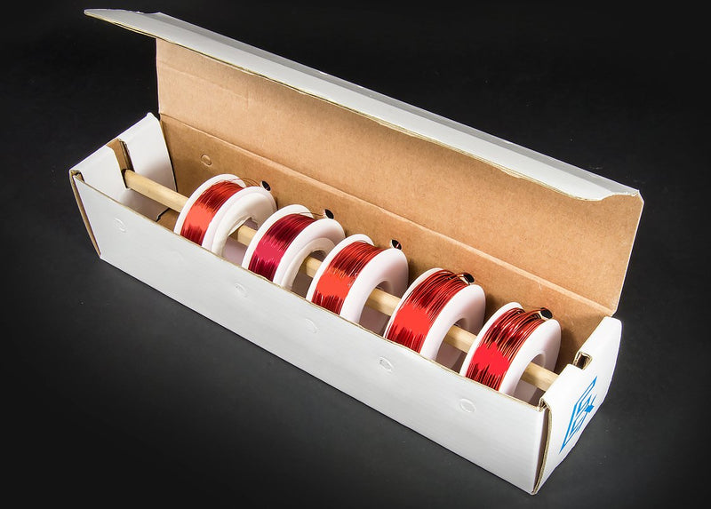 [Australia - AusPower] - Assorted Gauges Magnet Wire Kit - Enamel Coated Copper Wire (5 Spools - 22, 24, 28, 30 & 32 AWG) by EX ELECTRONIX EXPRESS 