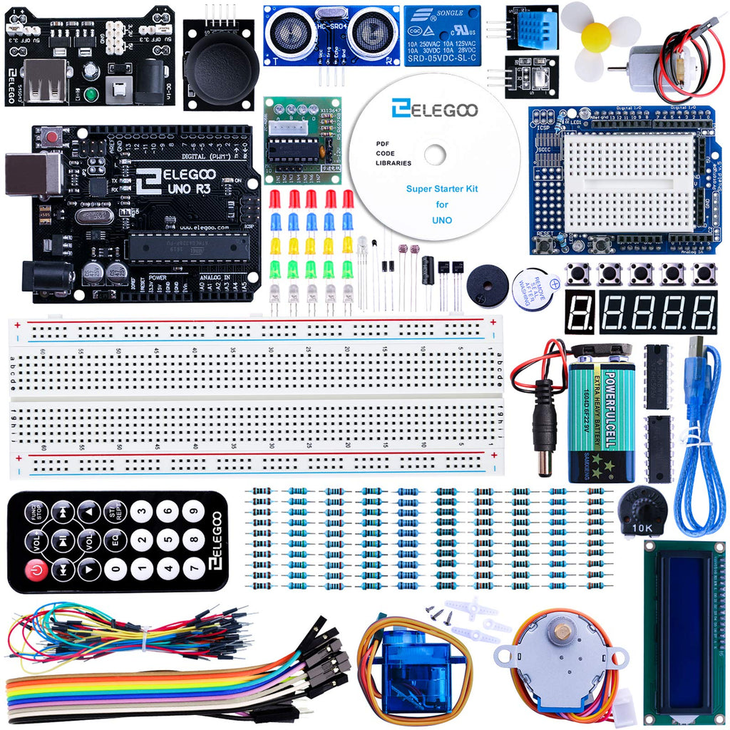 [Australia - AusPower] - ELEGOO UNO Project Super Starter Kit with Tutorial and UNO R3 Compatible with Arduino IDE 