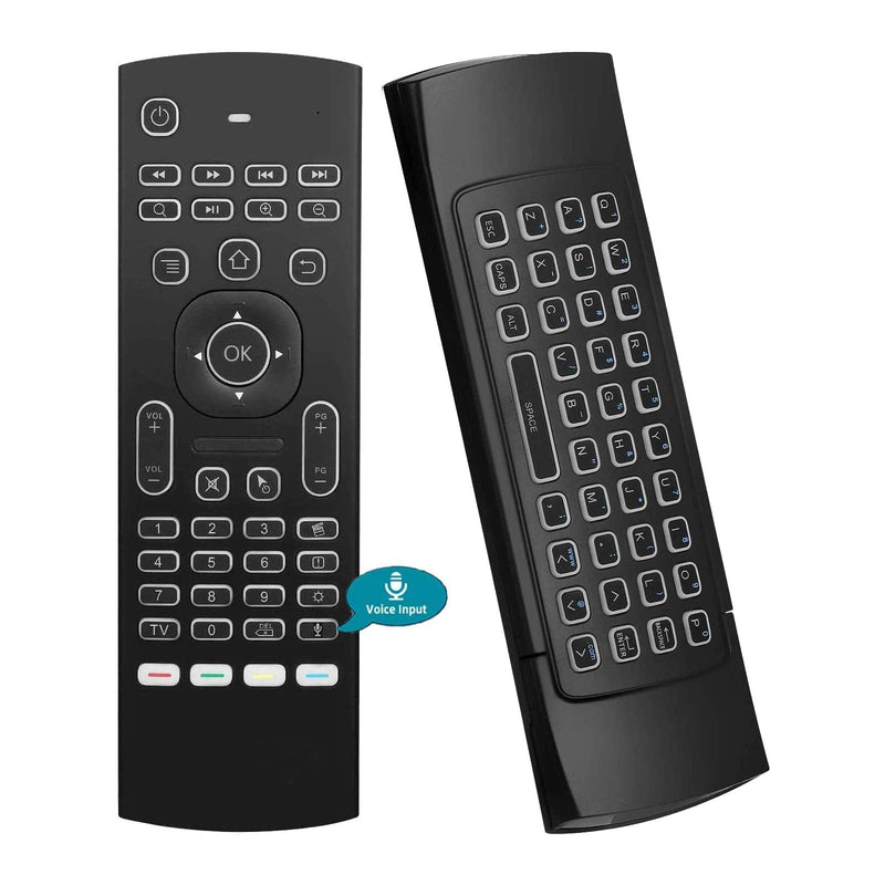 [Australia - AusPower] - Air Mouse,MX3 Pro Backlit Mini Keyboard,Voice Remote Control,Mini Wireless Keyboard & IR Learning Air Mouse Remote,Best for Raspberry Pi 4 Android Smart Tv Box HTPC IPTV PC Pad Xbox MX3 Voice Backlit 