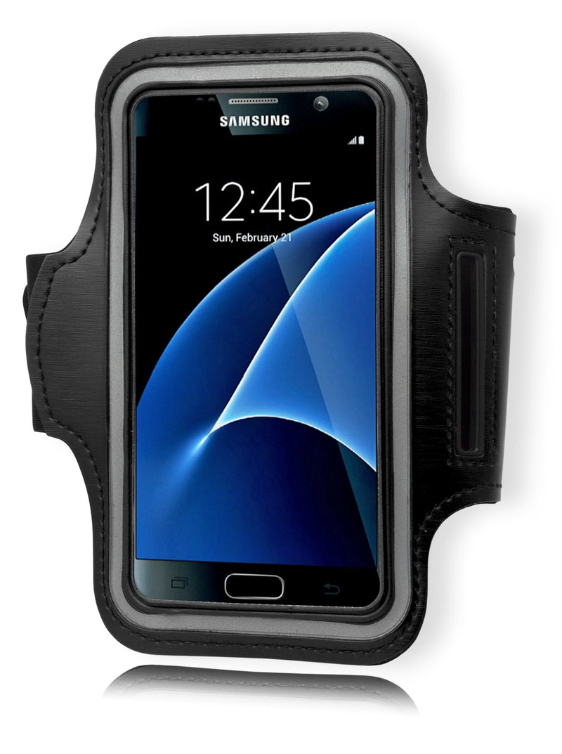 [Australia - AusPower] - Samsung Galaxy S7 Armband, Bastex Black Runners Armband Case with Key Slot for Samsung Galaxy S7 G930 