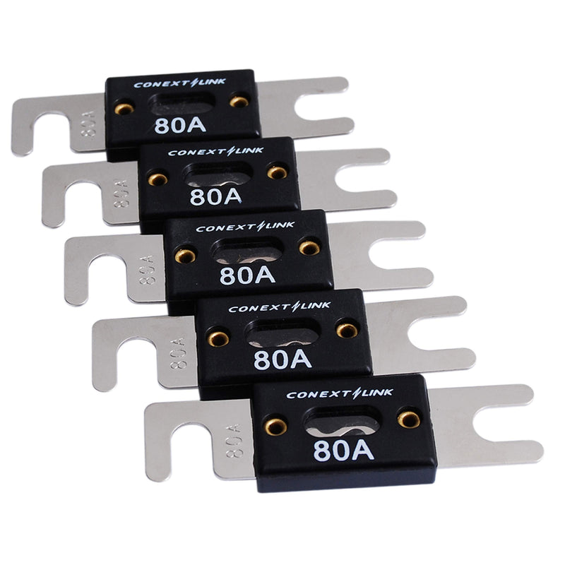 [Australia - AusPower] - Conext Link ANL80-5 80 A Amp ANL Blade Fuse Nickel Plated 5 Pack 80 Amp 