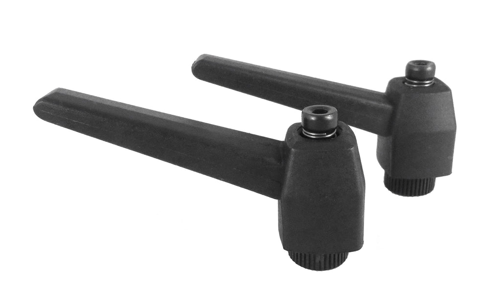 [Australia - AusPower] - 2 Each 1/4 20 Female Thread Push Button Ratchet Level Adjustable Handles Knob with Internal Threaded Insert (Female Threads) PBRLF-1/4X2 
