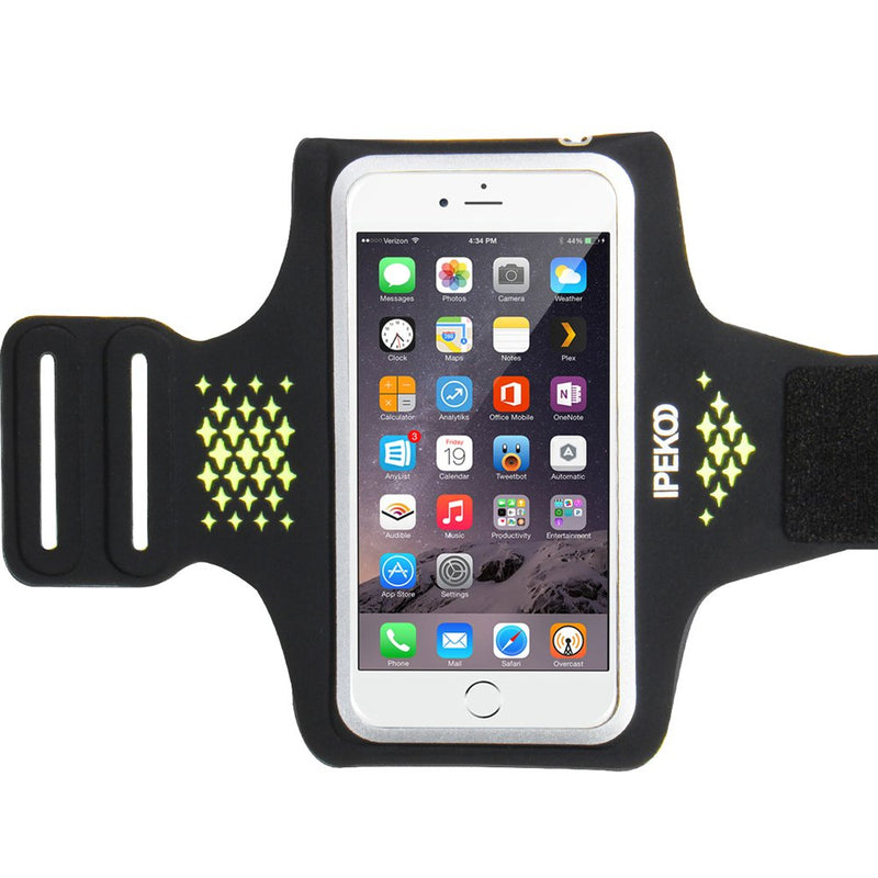 [Australia - AusPower] - Ipekoo iPhone 6/6 Plus Sport Armband, Sports Armband for Apple iPhone 6s Plus / 6 Plus/ 6, Key Holder & Card Slot,Splash-Proof, Sweat-Proof (Black, 4.7Inch) Black 