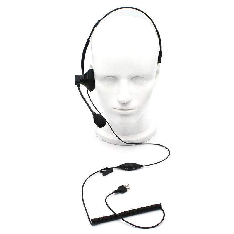 [Australia - AusPower] - Over-Head Earpiece/Headset with Boom Mic &VOX for Midland/Alan GMRS/FRS GXT250 GXT1000VP4 LXT500VP3 LXT380 LXT118 2 Two Way Radios 2-pin Jack 