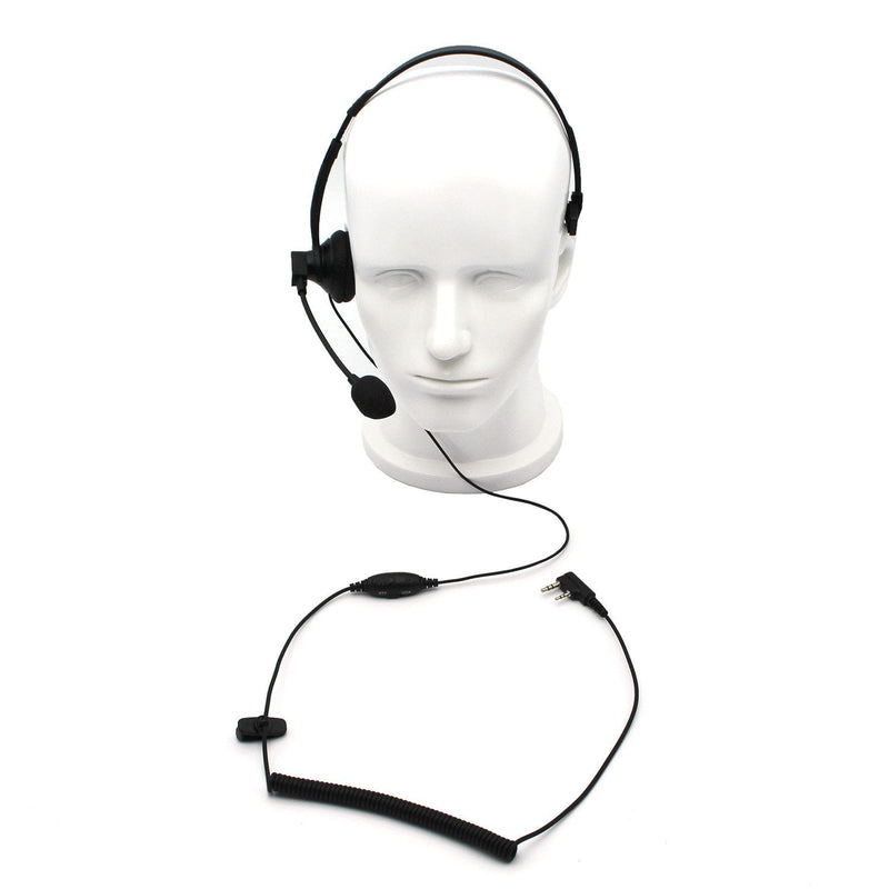 [Australia - AusPower] - GoodQbuy Over-Head Earpiece/Headset with Boom Mic &VOX for Kenwood PUXING Baofeng UV-5R UV-5RA 888S Retevis H777 2 Way Radio Walkie Talkies 