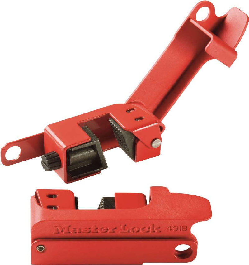 [Australia - AusPower] - Master Lock 491B Grip Tight Circuit Breaker Lockout, OSHA Compliant, for Tall and Wide Breaker Toggles, Powder Coated Steel, Reinforced Polymer Circuit Breaker Lockout 