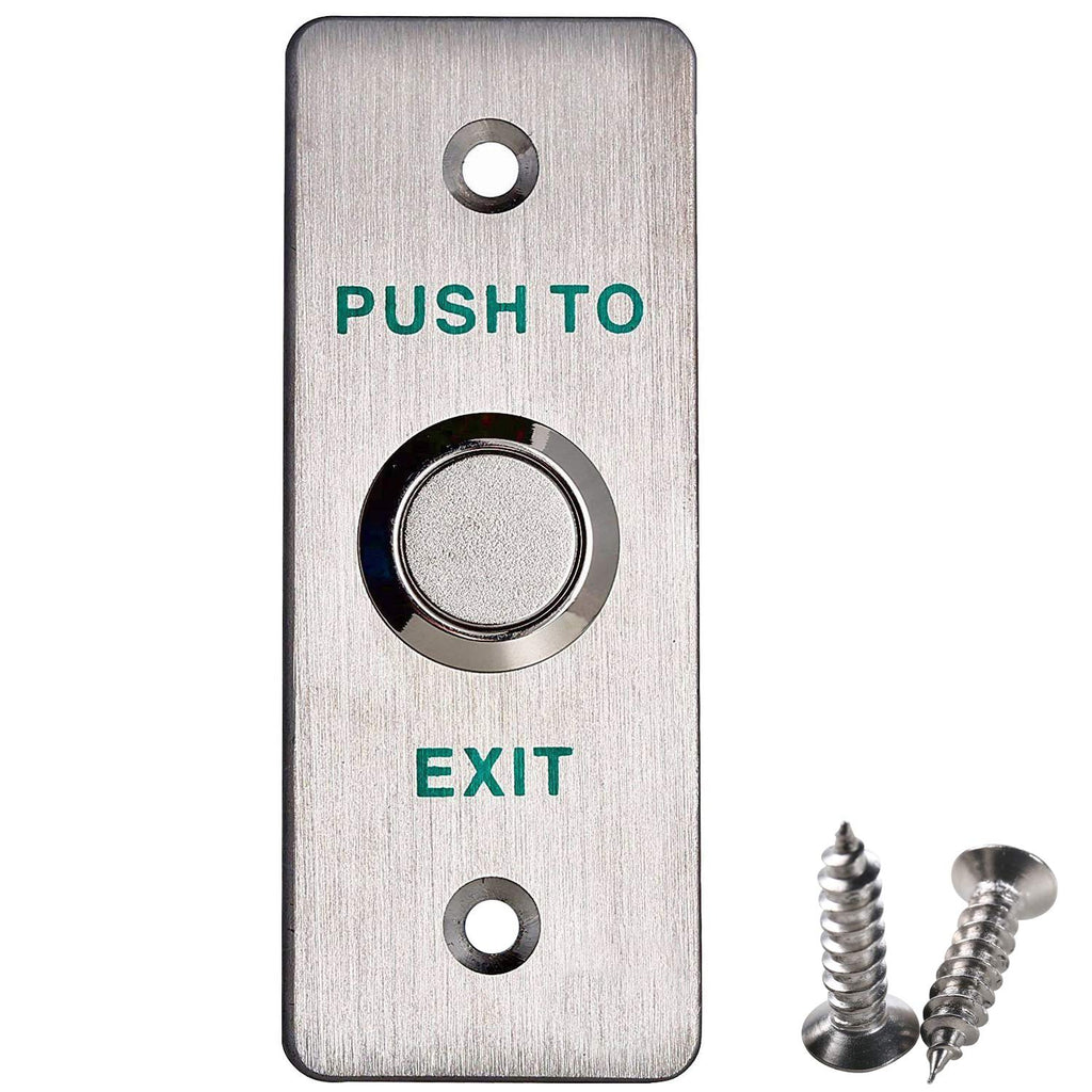 [Australia - AusPower] - UHPPOTE Momentary Push to Exit Button Switch NO/COM Output Stainless Steel Panel for Access Control Hollow Door 