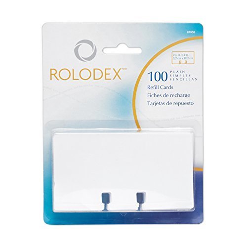 [Australia - AusPower] - Rolodex - (67558) Rotary File Card Refills, Unruled, (2-1/4 x 4 Inches), (White) (2-Pack of 100) 