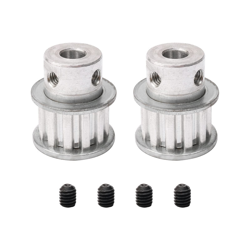 [Australia - AusPower] - 2PCS Timing Belt Pulley XL 12 Tooth 6.35mm Aluminum Bore for 3D Printer CNC 