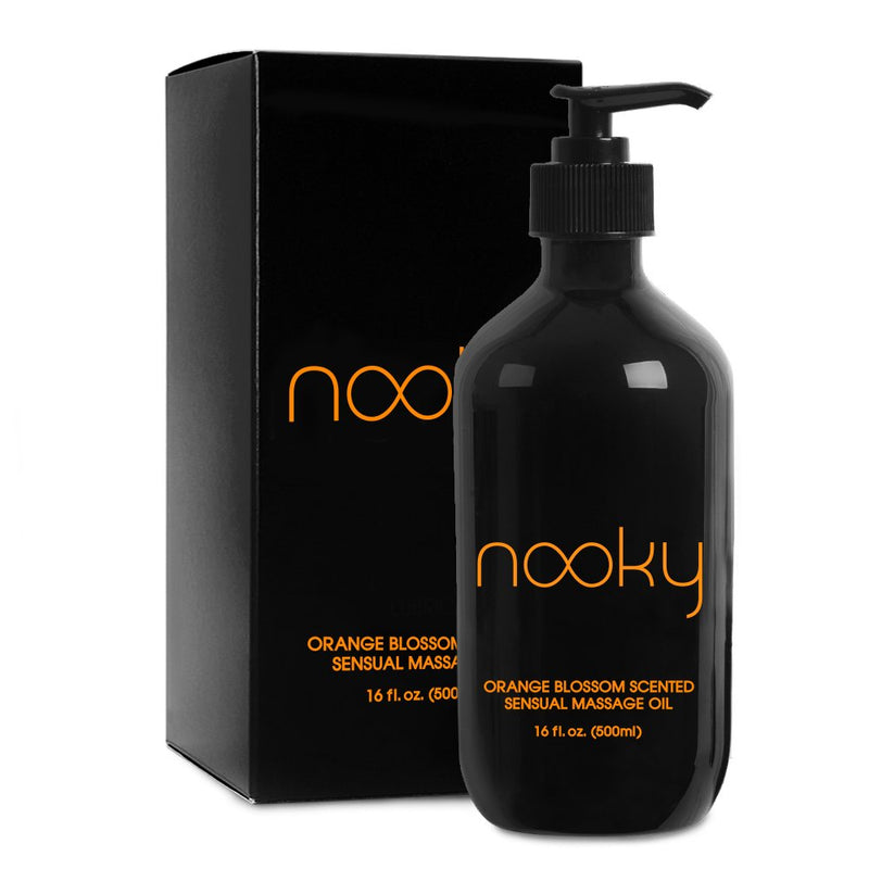 [Australia - AusPower] - Nooky Orange Blossom Massage Oil. With Jojoba and Essential Oils. For Massaging 16 ounce. 