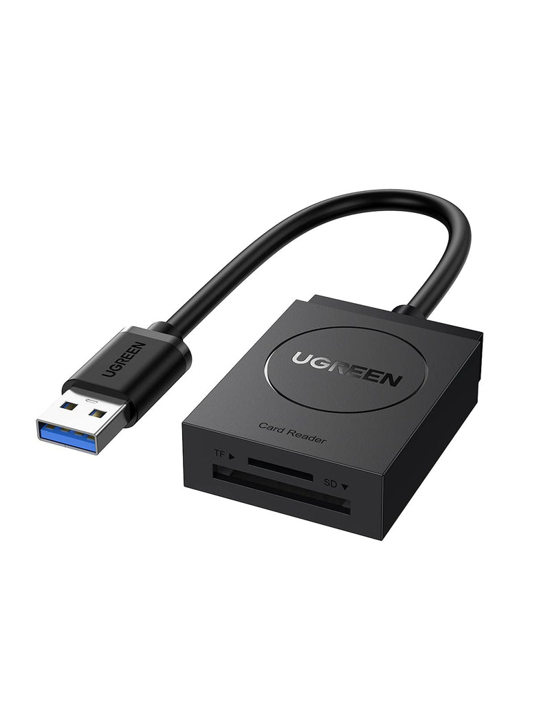 [Australia - AusPower] - UGREEN SD Card Reader USB 3.0 Dual Slot Flash Memory Card Reader TF SD Micro SD SDXC SDHC MMC RS-MMC Micro SDXC Micro SDHC UHS-I for Mac Windows Linux Chrome Read 2 Cards Simultaneously 