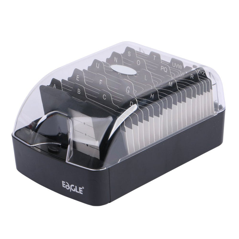 [Australia - AusPower] - Eagle Business Card Holder Case Box Plastic Push-Button Storage up to 350 Cards 