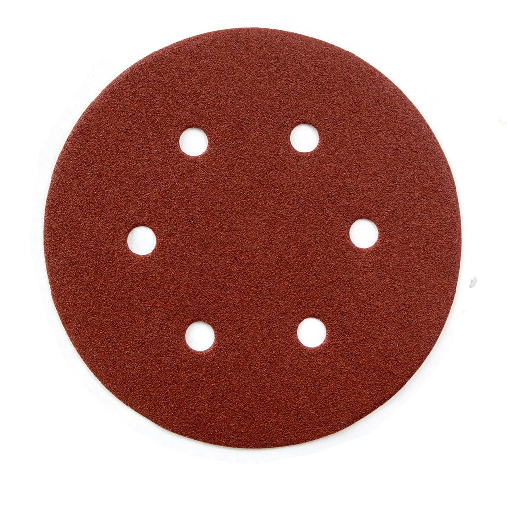 [Australia - AusPower] - POWERTEC 45204 6 Hole Hook and Loop Sanding Disc, 6-Inch, Premium Aluminum Oxide 40 Grit Sandpaper - 25 PK 