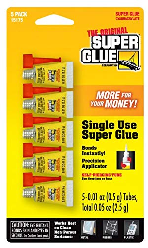 [Australia - AusPower] - Super Glue 15175 Mini Single Use Tubes 5-Pack 5 Pack 
