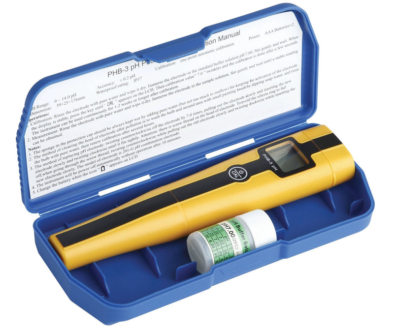 [Australia - AusPower] - Apera Instruments PHB-3 Economic Waterproof pH Pocket Tester, ±0.1 pH Accuracy, 0-14.0 pH Range 
