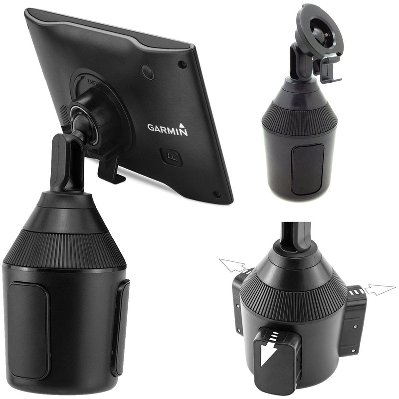 [Australia - AusPower] - AccessoryBasics Low Profile Drinks Cup Holder Mount for Garmin Nuvi Drive DriveSmart 42 52 52LM 54 54LM 55 55LM 55LMT 56 57 57LM 58 58LM 60 61 2577LT 2597LM 2597LMT 2558LMTHD 2598LMTHD GPS 