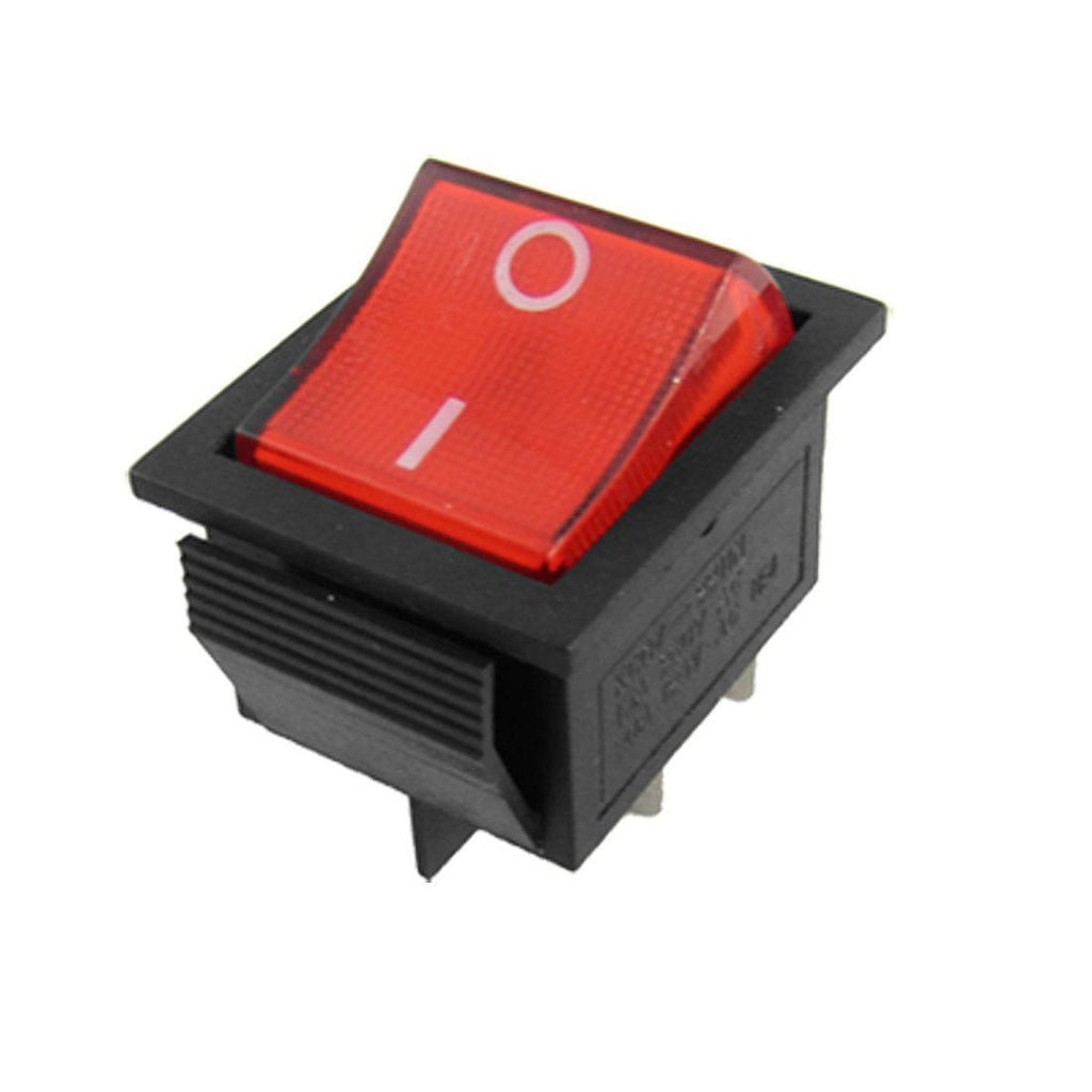 [Australia - AusPower] - Red Light 4 Pin DPST ON/Off Snap in Rocker Switch 16A/250V 20A/125V AC 