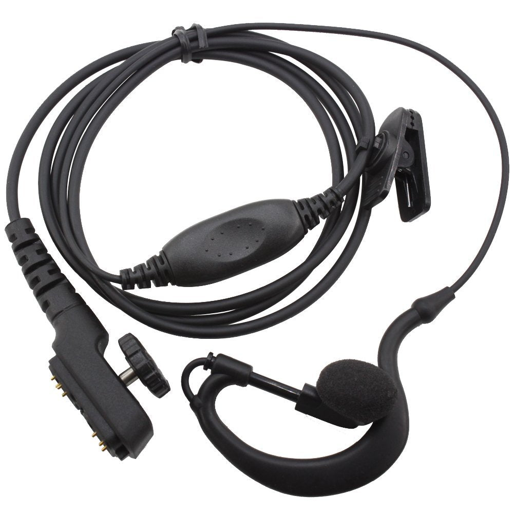 [Australia - AusPower] - KENMAX® Advanced G Shape Headset with PTT Mic Police Earpiece for HYT Hytera PD780 Ham Radio Walkie Talkie HF Transceiver 