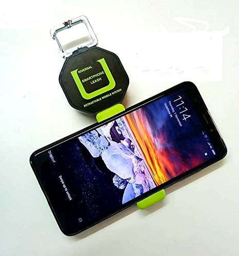 [Australia - AusPower] - Universal Cell Phone Leash/ Retractable Carabiner Hook/ Replaces Armband Holder/ Replaces Lanyard Strap/ Build in Selfie Stick/ Boating Gear/ Climbing Gear/ Workout Gear/ Sports Gear (All in 1) 