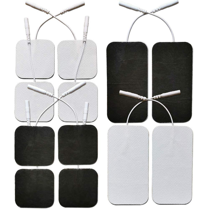[Australia - AusPower] - Premium Reusable TENS Unit Replacement Electrode Pads - Combo 12 Pcs Self-Adhesive Electrodes Patches for TENS/EMS Massage Therapy 