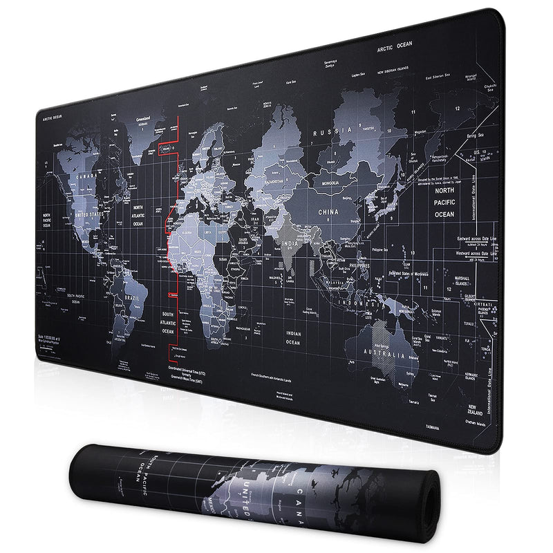 [Australia - AusPower] - Cmhoo XXL Professional Large Mouse Pad & Computer Game Mouse Mat (35.4x15.7x0.1IN, Map) (90*40 Map) 35.4x15.7x0.1IN 