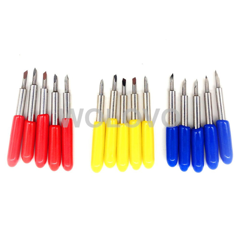 [Australia - AusPower] - 1Set(15pcs) Extra Long Service Life 30/45/60 Degree Roland Blades Plotter Vinyl Cutter Knife 