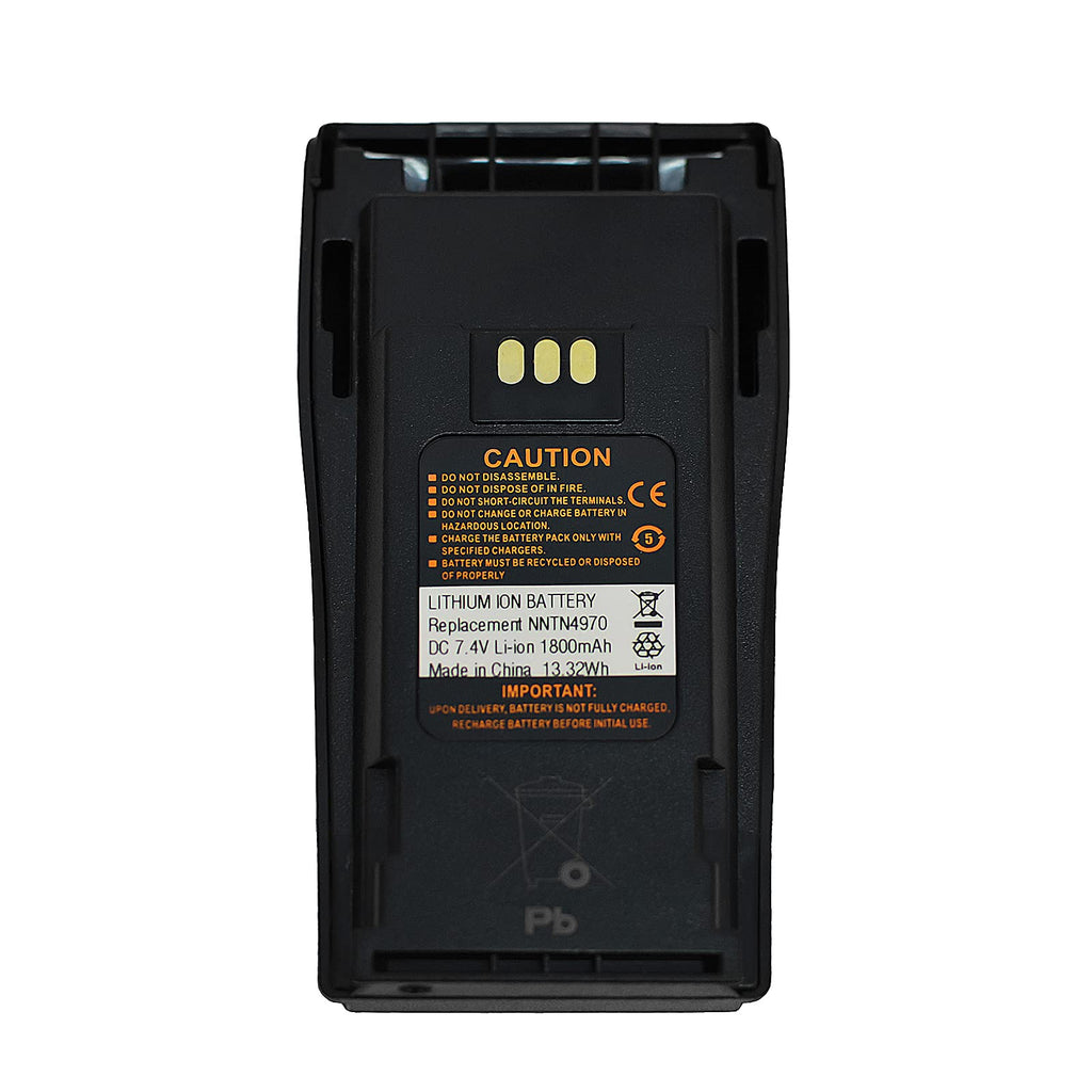 [Australia - AusPower] - HYS CP200 Radio Battery 1800mAh High Capacity Li-ion Battery Replacement NNTN4970 Rechargeable Battery for Motorola Mototrbo EP450 CP150 CP200 CP040 CP140 CP160 CP180 GP3688 GP3188 PR400 Ham Radio 