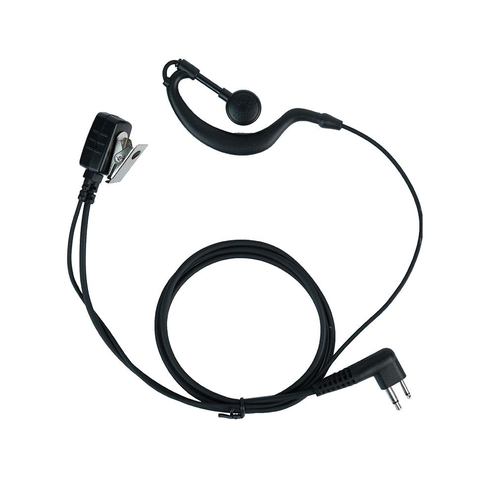 [Australia - AusPower] - Caroo G Shape Earpiece Headset with PTT Mic for Motorola Talkabout Cp200 Rdm2070d Cp185 cls1410 cls1110 Walkie Talkies Two Way Radio 2 pin 