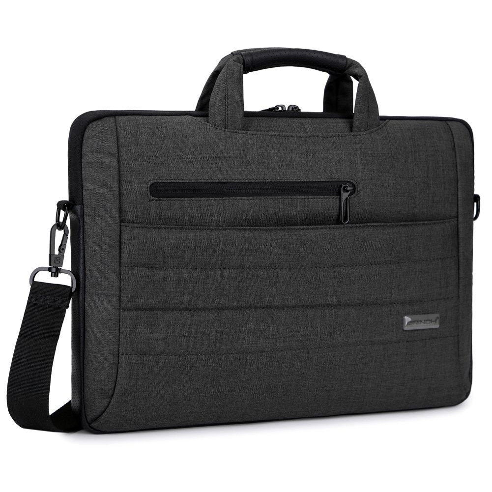 [Australia - AusPower] - Brinch 15-15.6 Inch Multi-Functional Suit Fabric Portable Laptop Sleeve Case Bag for Laptop, Tablet, MacBook, Notebook - Black 