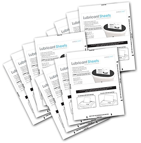 [Australia - AusPower] - Shredcare Commercial Sized Lubricant Sheets for Extra Wide Paper Shredders SCLL12 (12/Pack) 8.5” x 11" 