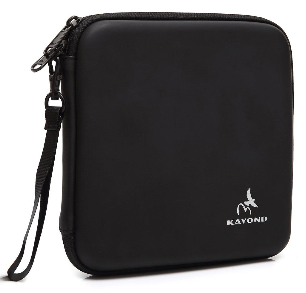 [Australia - AusPower] - KAYOND® Portable Hard Carrying Travel Storage Case for External USB, DVD, CD, Blu-ray Rewriter / Writer and Optical Drives (Black) Black 