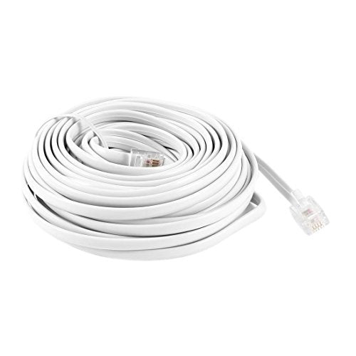 [Australia - AusPower] - RilexAwhile White Male RJ11 to Male RJ11 6P4C Modular Telephone Extenstion Lead Cable Cord 9M 30ft 