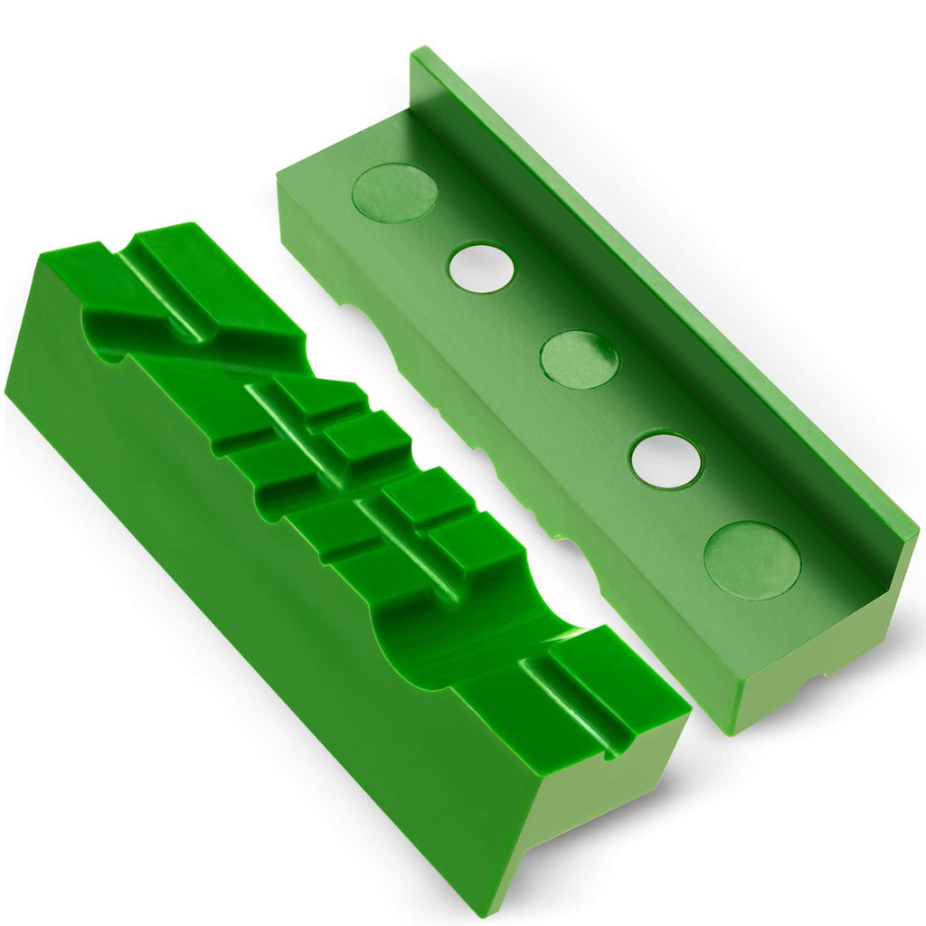 [Australia - AusPower] - Vise Soft Jaws / Vice Jaw Pads - Magnetic - 4.5 Inch Length, Multi-Groove Design, Durable TPU Rubber Covers - Fit Wide Array of Vises / Vices and Blocks (4 5 6 In) - By Mission Automotive 