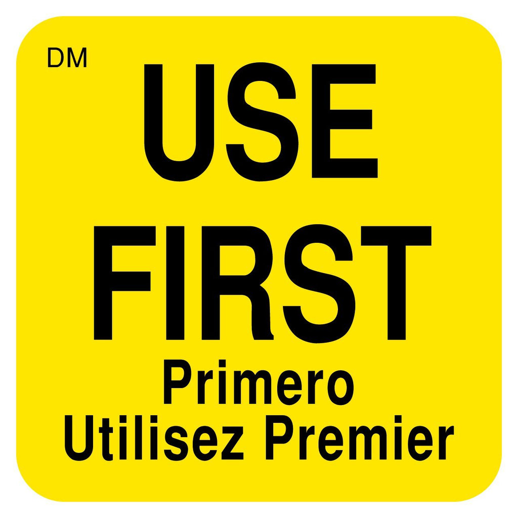 [Australia - AusPower] - DayMark"USE First" Dissolvable Label, 1" x 1", (Roll of 500) 1" x 1" 