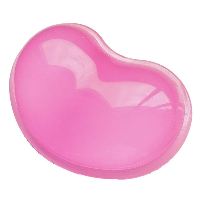 [Australia - AusPower] - LetGoShop Silicone Gel Wrist Rest Heart-Shaped Translucence Ergonomic Mouse Pad Cool Hand Pillow Effectively Wrist Fatigue(Pink) Pink 