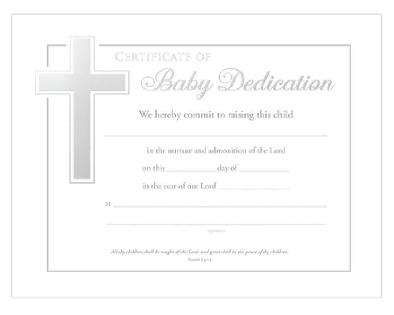 [Australia - AusPower] - Baby Dedication Certificates (Isaiah 54 13) Pack of 6, white, 8.5 x 11 