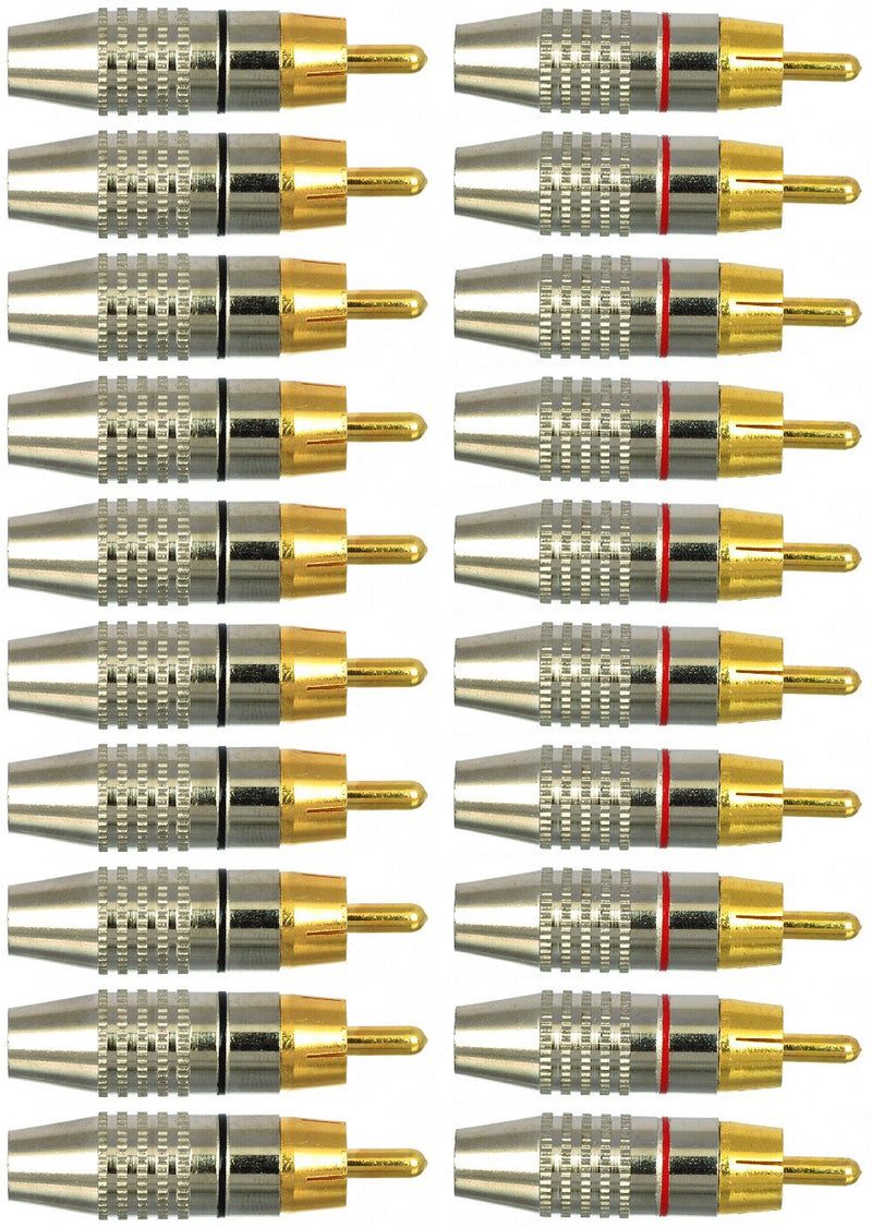 [Australia - AusPower] - CESS RCA Plug Solder Gold Audio Video Adapter Cable Connector (20 Pack) 