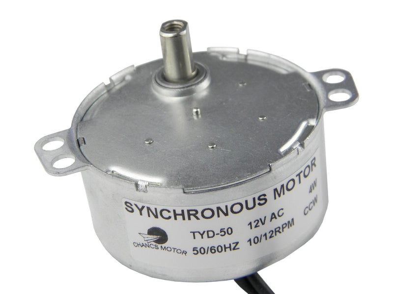 [Australia - AusPower] - CHANCS Synchronous Synchron Motor TYD-50 12V AC 10-12RPM Flush Shaft 11mm Fixed Rotation CCW Electric Gear Motor CCW Shaft Length: 11mm 
