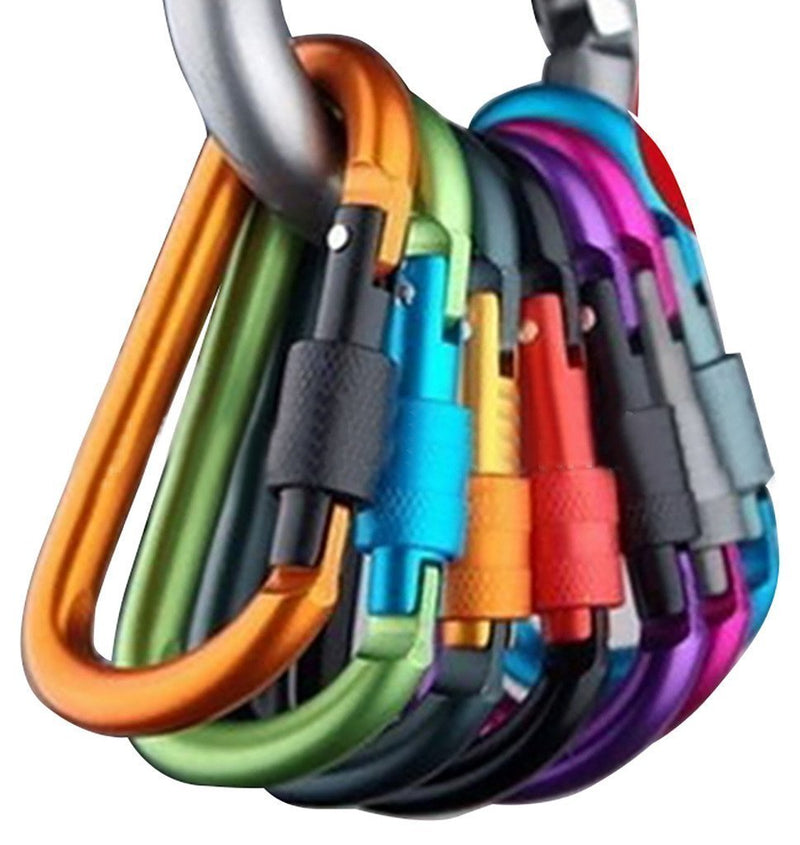 [Australia - AusPower] - Onwon Aluminum Carabiner D-Ring Locking Key Security Camping Climbing Hiking Keychain ( 10 PCS) 