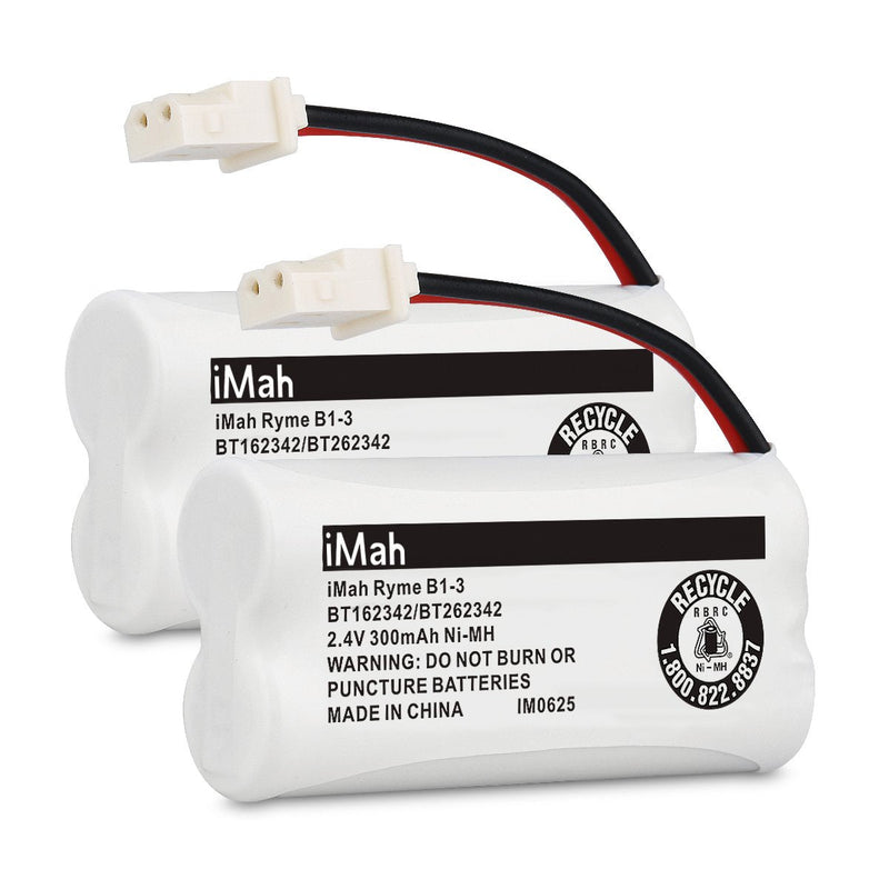 [Australia - AusPower] - iMah BT162342 BT262342 BT183342 BT283342 Cordless Phone Batteries Compatible with VTech CS6114 CS6419 CS6719 AT&T EL5210 EL52300 EL52400 CL81101 CL80111 Handset Telephone, 2-Pack 2-Pack, BT162342/BT262342 